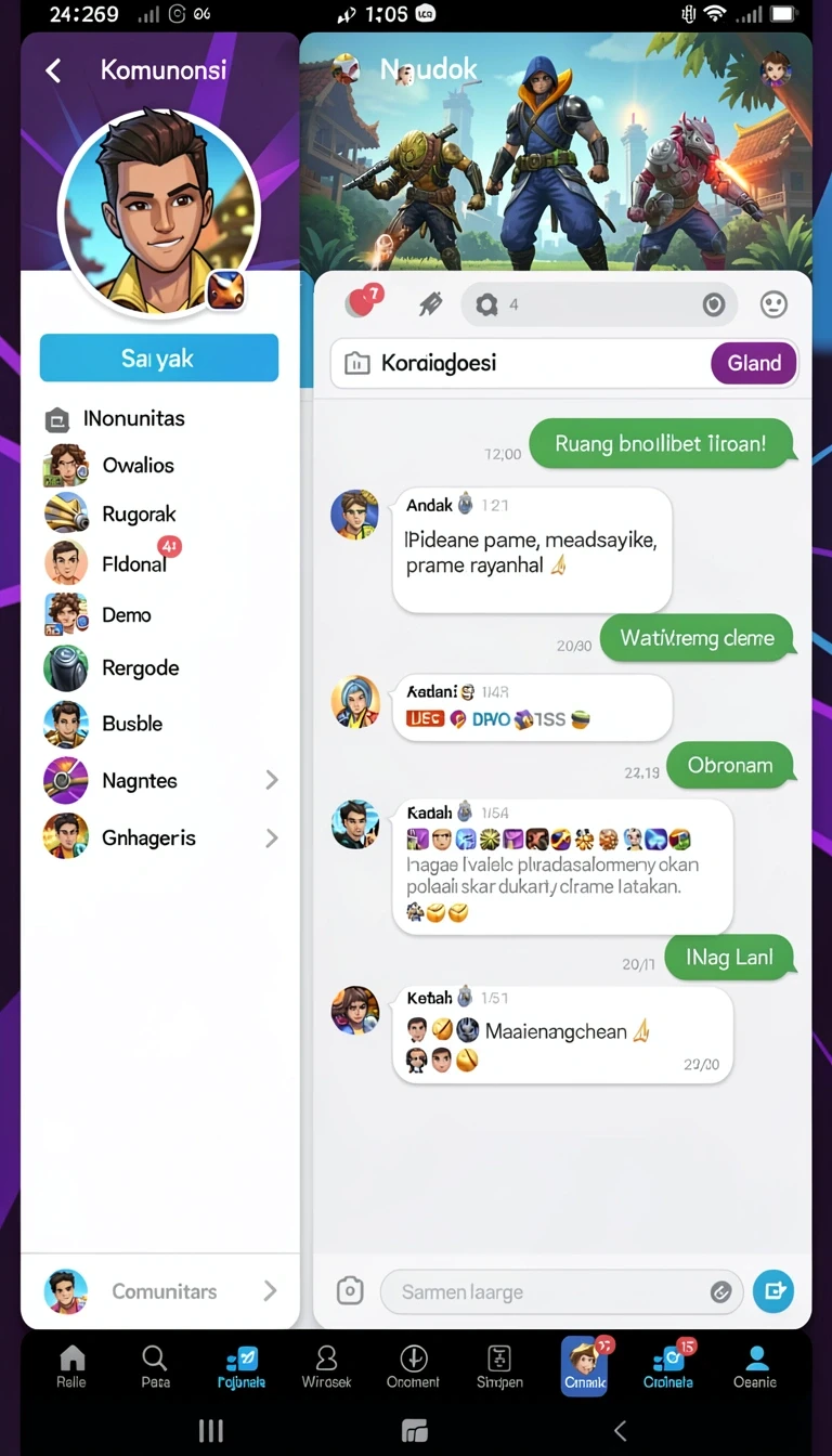 Beragam pilihan permainan menarik dalam aplikasi Aplikasi 8zk Ringan untuk Android.