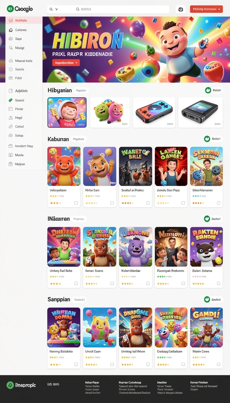 Beragam pilihan permainan menarik dalam aplikasi luckyrp APK Terbaru untuk Perangkat Android.